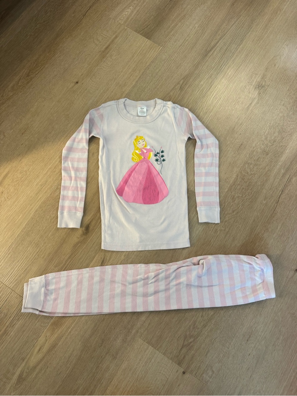 Hanna Andersson Pink & White Princess Graphic Pajama Set
